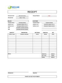 fillable cash receipt template australia