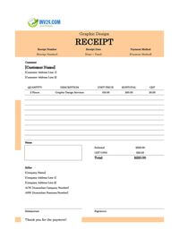 graphic design receipt template australia