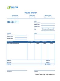 house broker receipt template australia