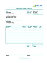 landlord rental receipt template australia