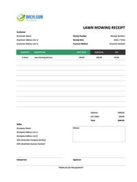 lawn mowing receipt template australia