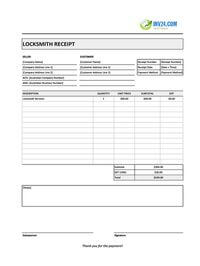 locksmith receipt template australia