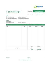 t shirt receipt template australia