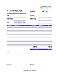 tenant receipt template australia