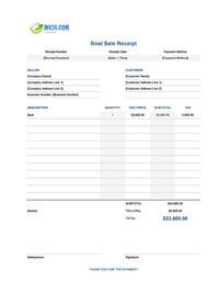 boat sale receipt template canada