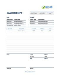cash receipt template canada