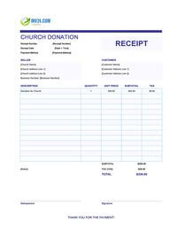 church donation receipt template canada