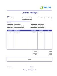 courier receipt template canada
