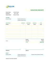 donation receipt template canada