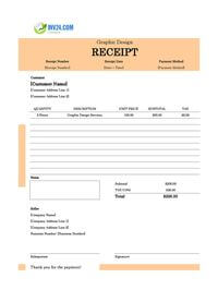 graphic design receipt template canada