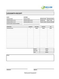 locksmith receipt template canada