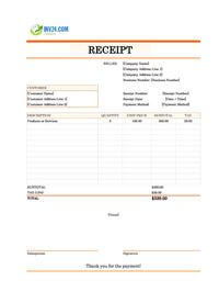 receipt format template canada