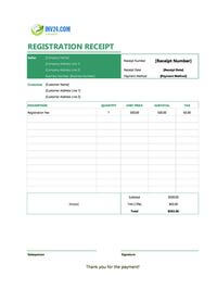 registration receipt template canada