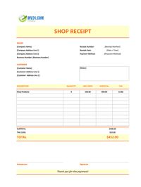 shop receipt template canada
