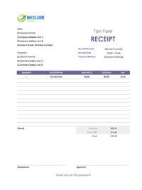 taxi fare receipt template canada