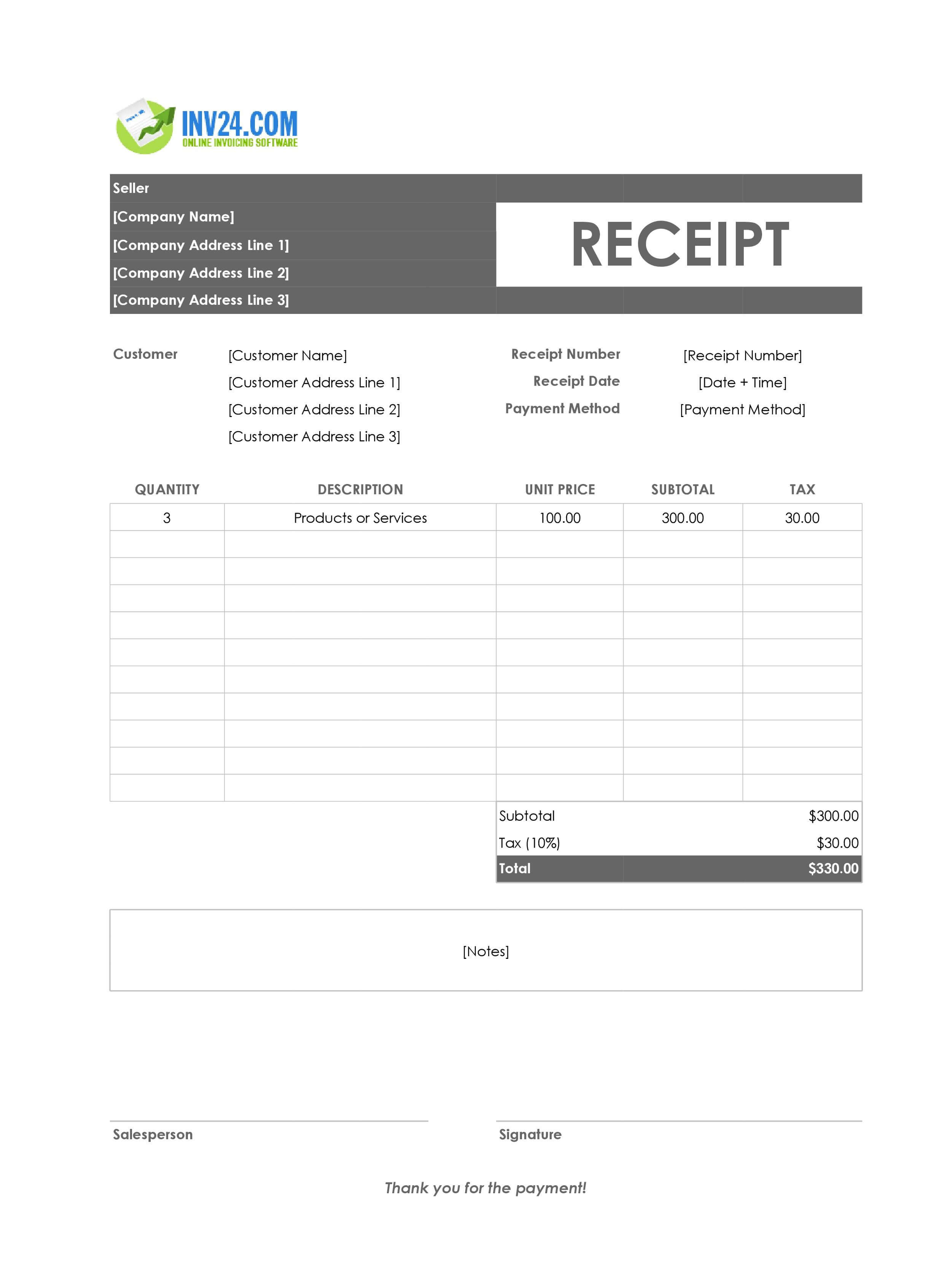 Official Receipt Template (Excel / Google Sheets) Official Receipt Template (Excel / Google Sheets)