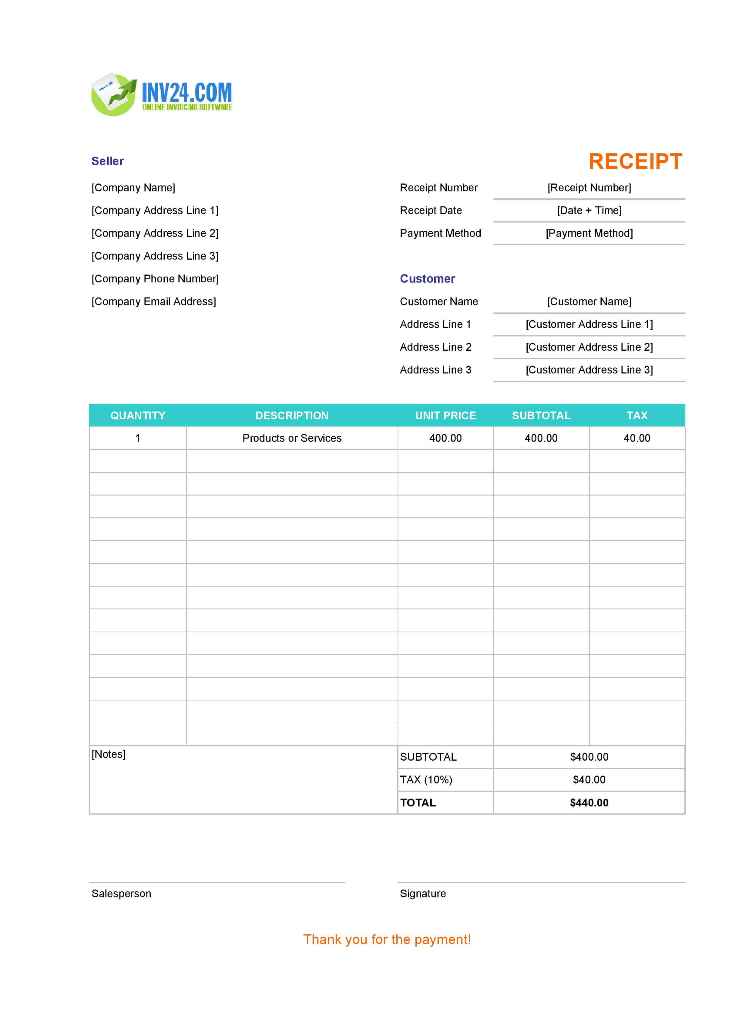 Free Receipt Maker: Generate Receipts Online (PDF)