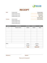 basic receipt template basic receipt template
