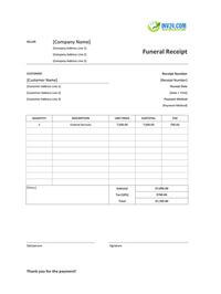 blank funeral receipt template blank funeral receipt template