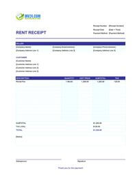 blank rent receipt template blank rent receipt template