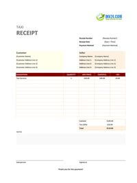 blank taxi receipt template blank taxi receipt template