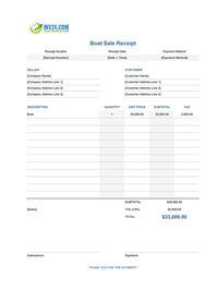 boat sale receipt template boat sale receipt template