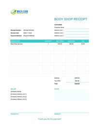 body shop receipt template body shop receipt template