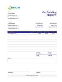 car detailing receipt template car detailing receipt template