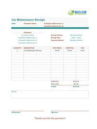 car maintenance receipt template car maintenance receipt template