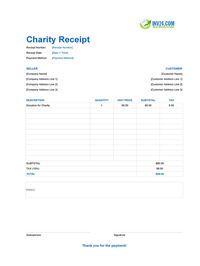 charity receipt template charity receipt template