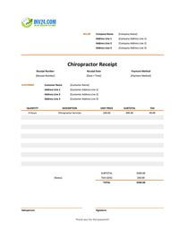 chiropractic receipt template chiropractic receipt template