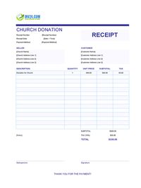 church donation receipt template church donation receipt template