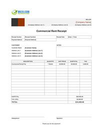 commercial rent receipt template commercial rent receipt template