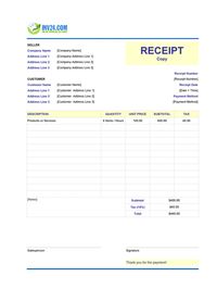 copy of receipt template copy of receipt template