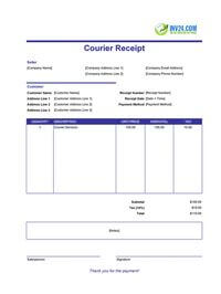 courier receipt template courier receipt template