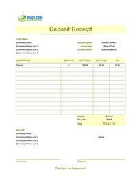 deposit receipt template deposit receipt template