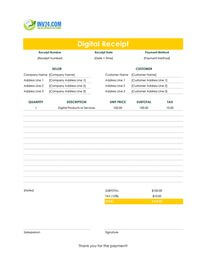 digital receipt template digital receipt template