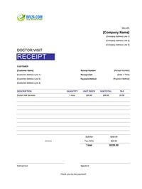 doctor visit receipt template doctor visit receipt template