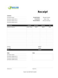 easy receipt template easy receipt template