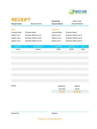 editable receipt template editable receipt template