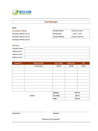 editable taxi receipt template editable taxi receipt template
