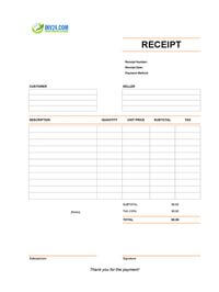 empty receipt template empty receipt template