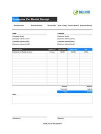 enterprise car rental receipt template enterprise car rental receipt template