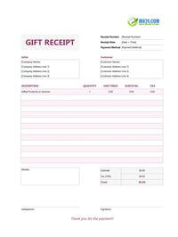gift receipt template gift receipt template