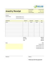 jewelry receipt template jewelry receipt template