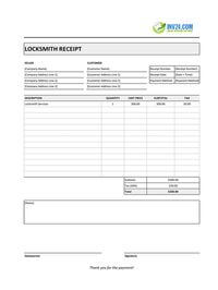 locksmith receipt template locksmith receipt template