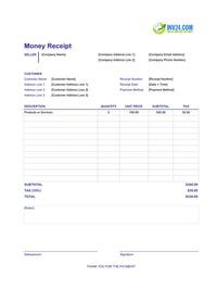 money receipt template money receipt template