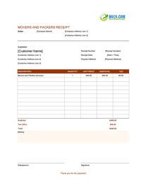 movers and packers receipt format