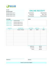 online receipt template online receipt template