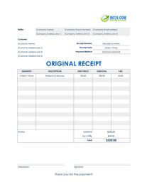 original receipt template original receipt template